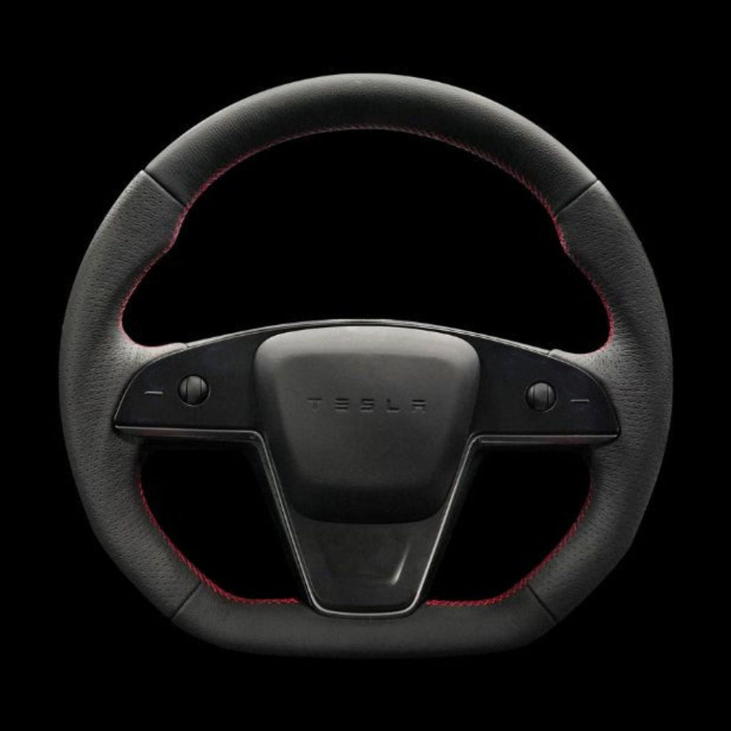 Plaid Round Steering Wheel Replacement for Tesla Model S / X 2021-2025 - Teskay