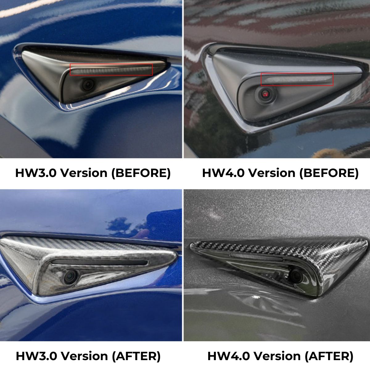 Tesla Model 3/Y Full Carbon Fiber Side Camera Covers - Teskay