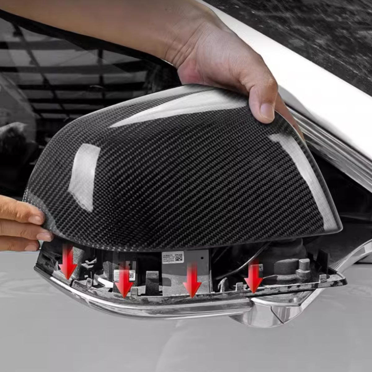 Real Carbon Fiber Mirror Covers Replacement for Tesla Model S / X - Teskay