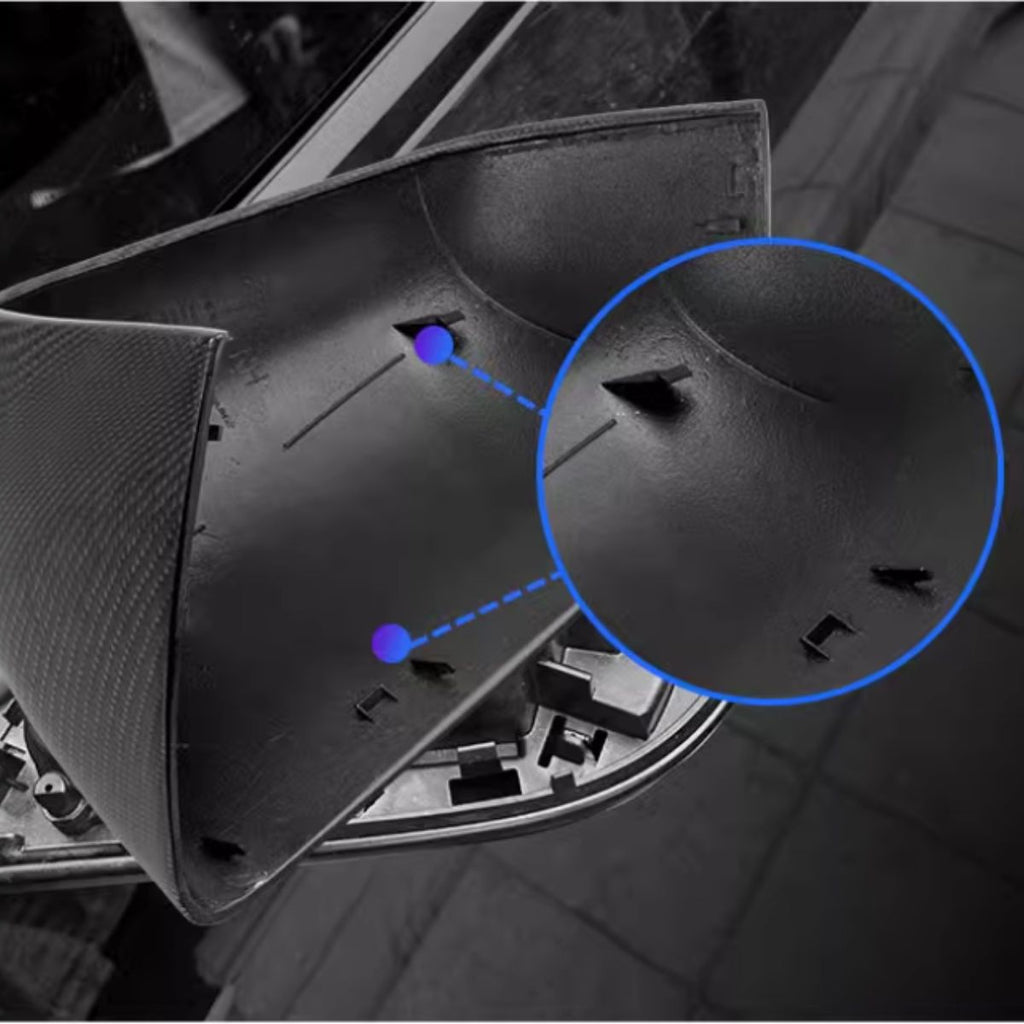 Real Carbon Fiber Mirror Covers Replacement for Tesla Model S / X - Teskay