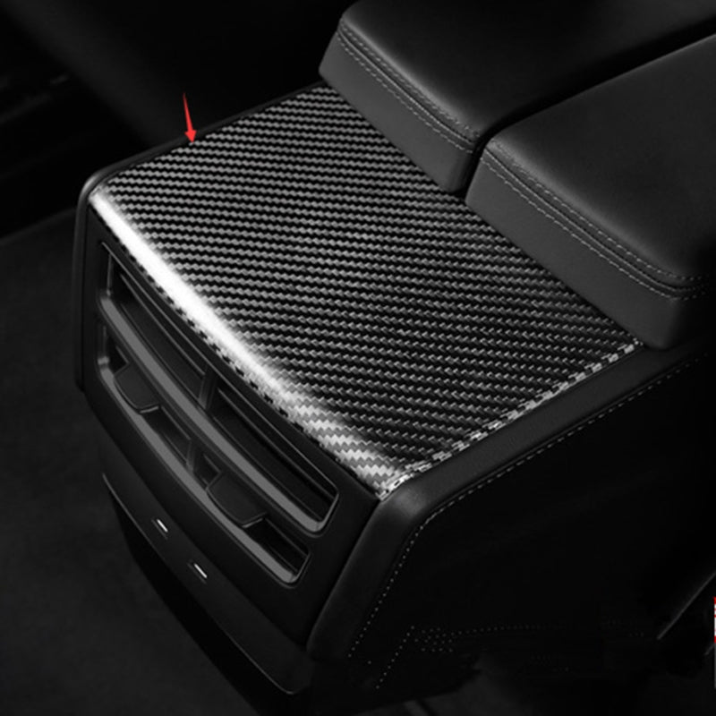 Real Carbon Rear Air Vent Frame for Tesla Model X/S 2017-2019 - Teskay