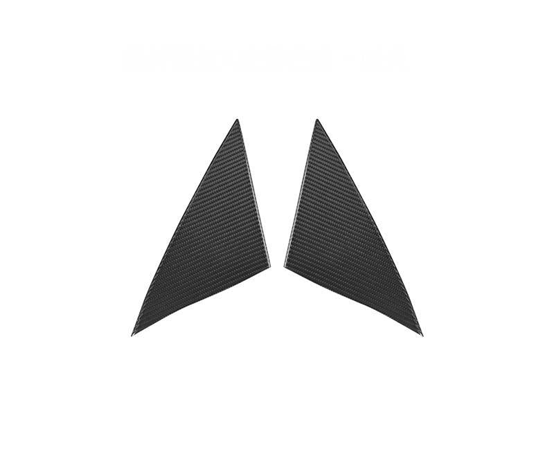 Real Dry Carbon Fiber A-Pillar Accent Overlays for Tesla Model 3 / Y - Tesla