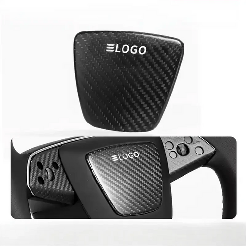Real Dry Carbon Fiber Airbag Trim Cover for Model Y Juniper & Model 3 Highland Matte