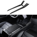 Dry Carbon Fiber Center Console Combo Trim for Model 3 Highland & Model Y Juniper Model 3 Highland 2024+ & New Model Y 2025+ Glossy