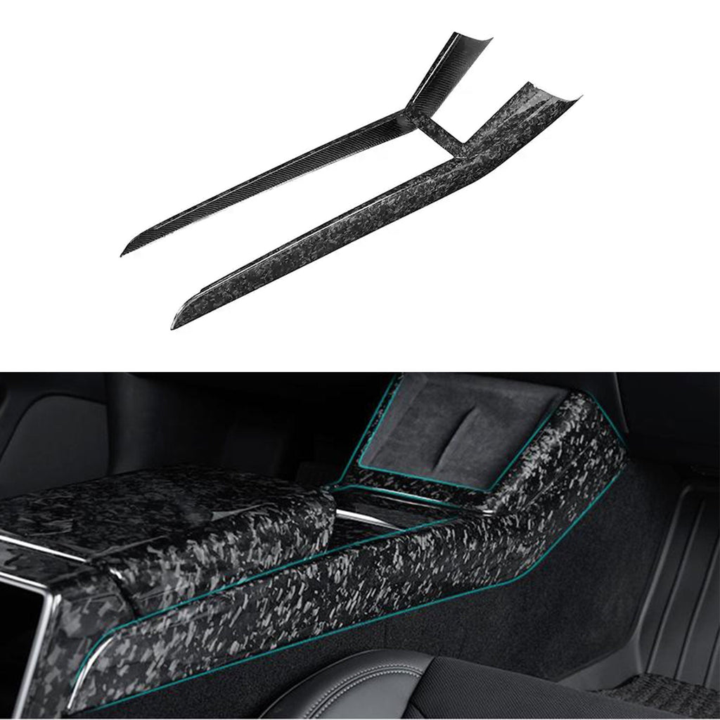 Dry Carbon Fiber Center Console Combo Trim for Model 3 Highland & Model Y Juniper - Teskay