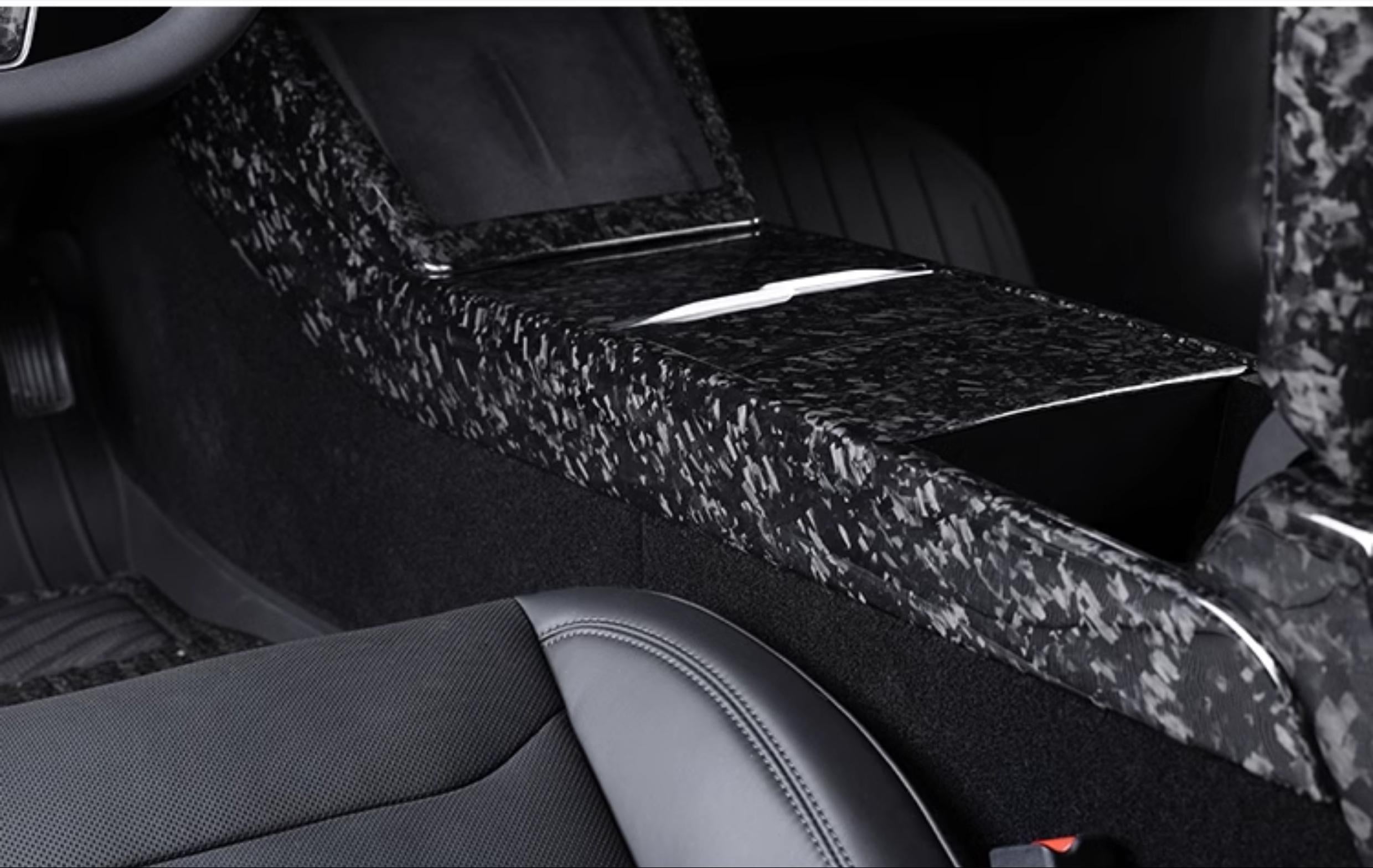 Dry Carbon Fiber Center Console Combo Trim for Model 3 Highland & Model Y Juniper - Teskay