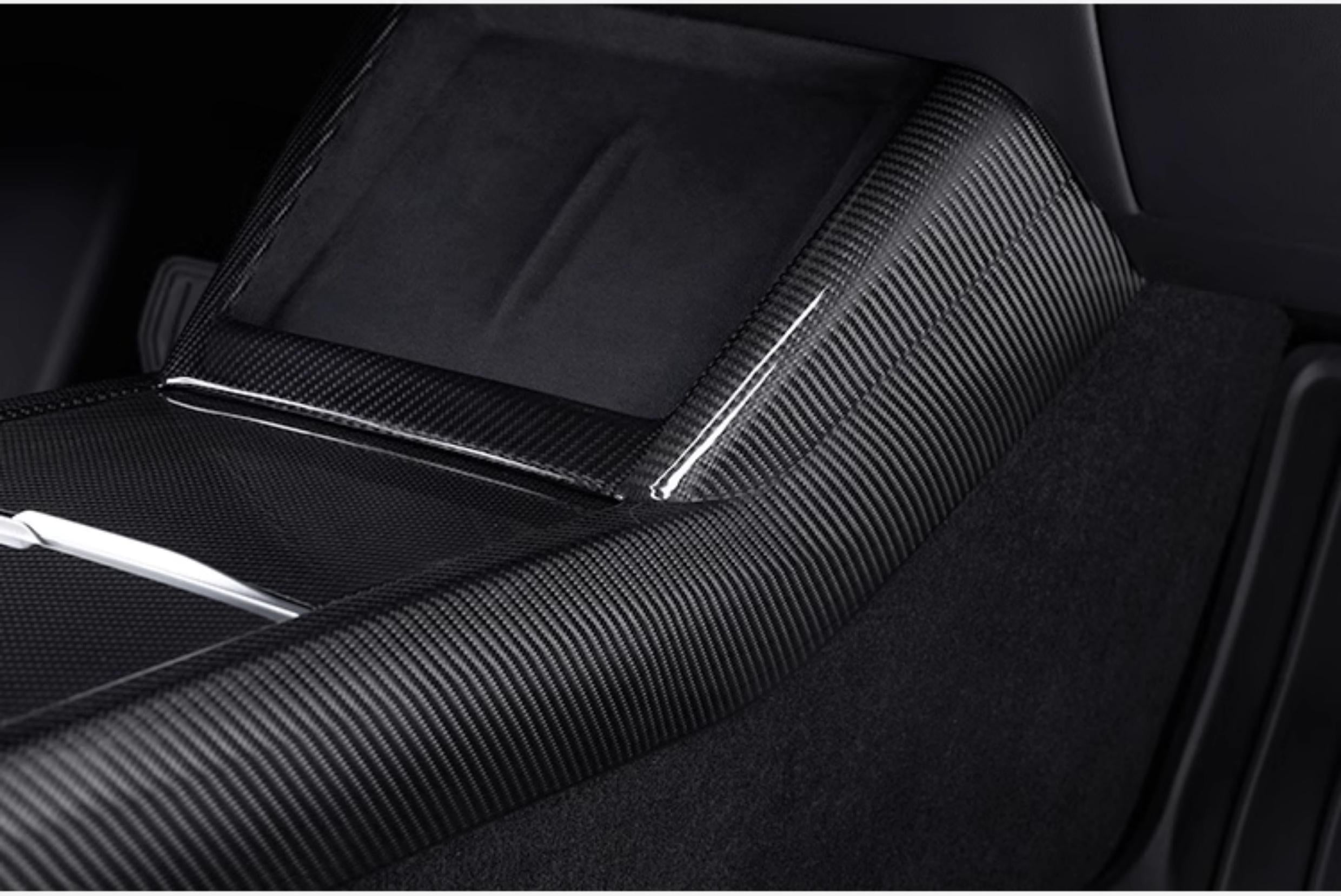 Dry Carbon Fiber Center Console Combo Trim for Model 3 Highland & Model Y Juniper - Teskay