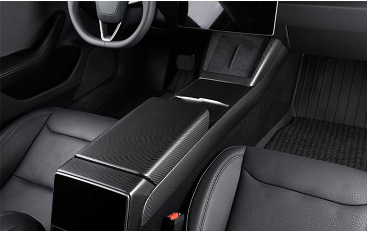Dry Carbon Fiber Center Console Combo Trim for Model 3 Highland & Model Y Juniper - Teskay