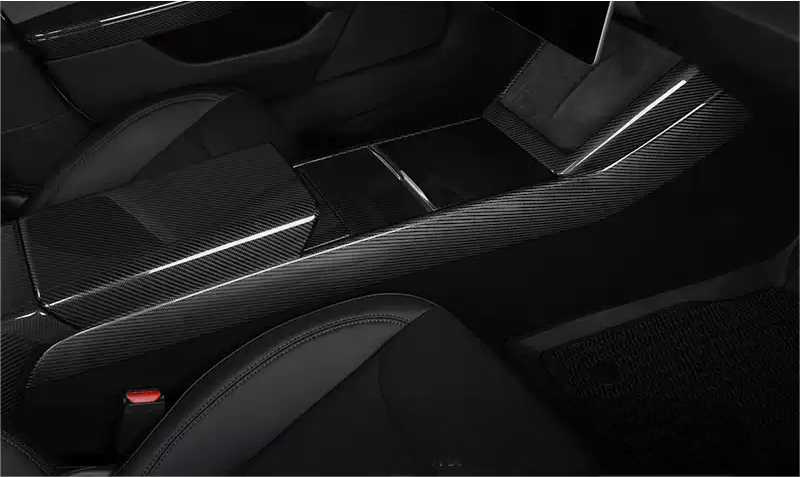 Model 3 Highland & Model Y Juniper Carbon Fiber Center Console Side Panels (2pcs)
