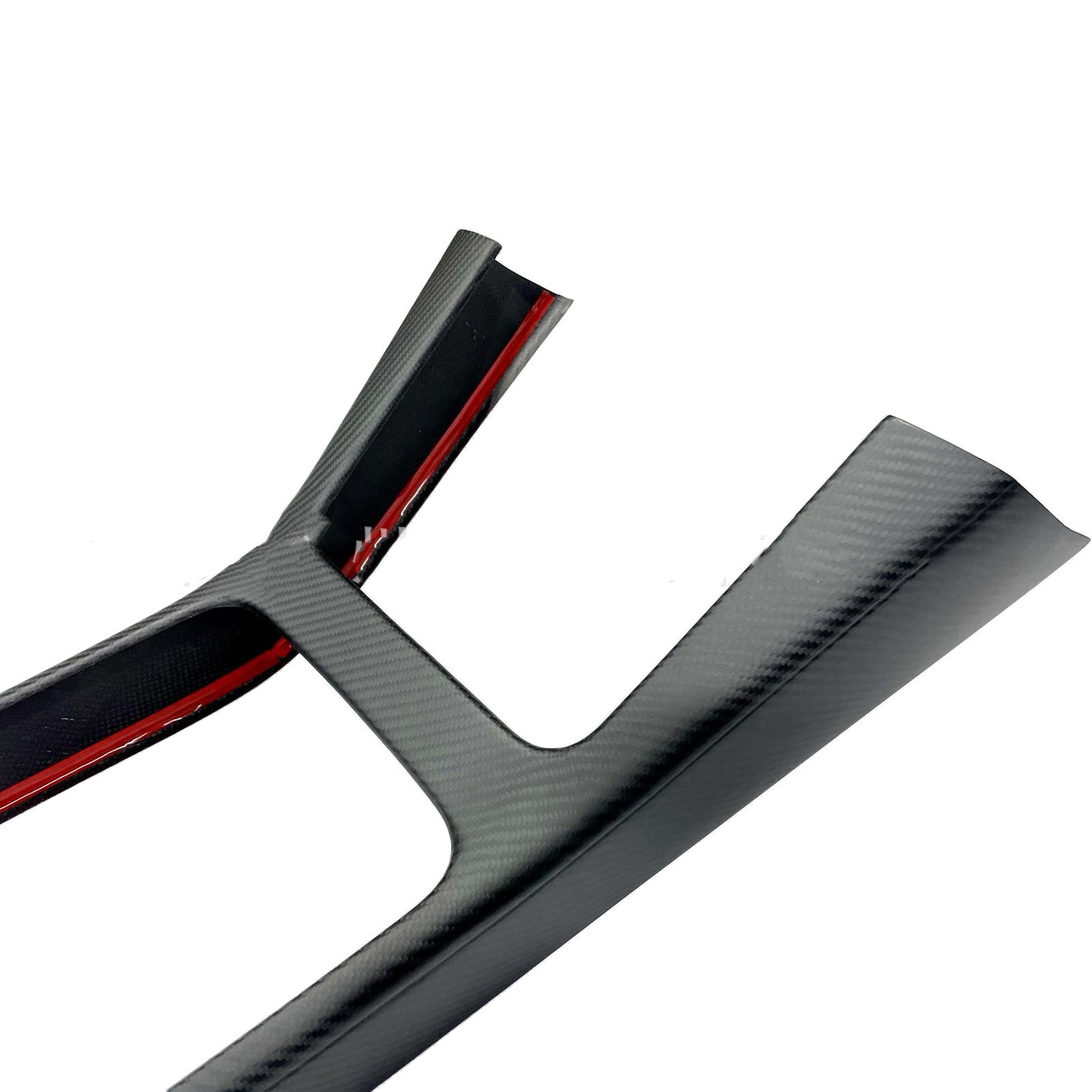 Real Dry Carbon Fiber Center Console Trim Panel for Tesla Model Y 2021-2024 - Teskay
