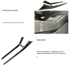 Real Dry Carbon Fiber Center Console Trim Panel for Tesla Model Y 2021-2024 - Teskay