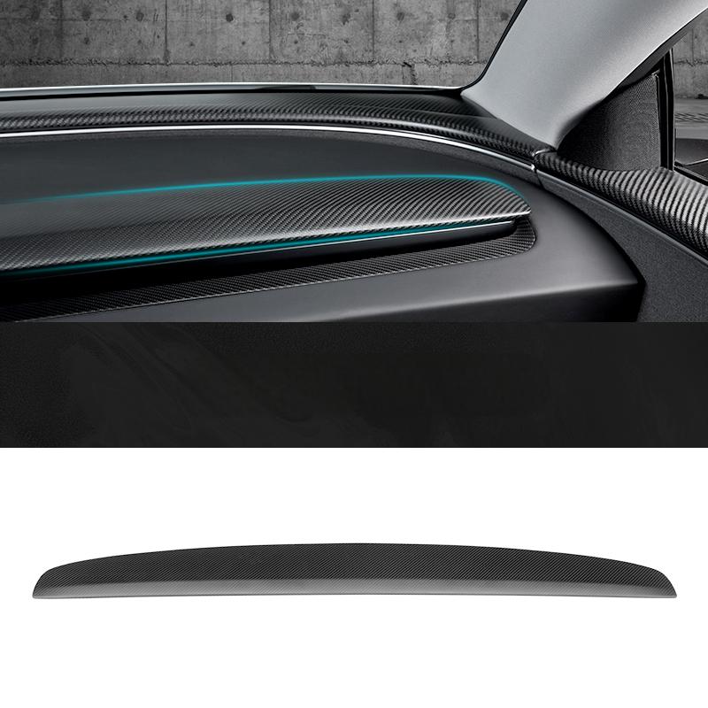 Real Dry Carbon Fiber Dash Cover Overlay for Model 3 Highalnd & Model Y Juniper - Teskay