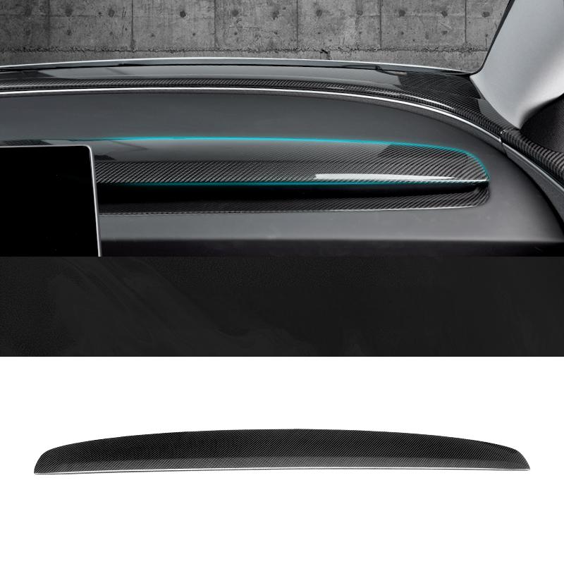 Real Dry Carbon Fiber Dash Cover Overlay for Model 3 Highalnd & Model Y Juniper - Teskay