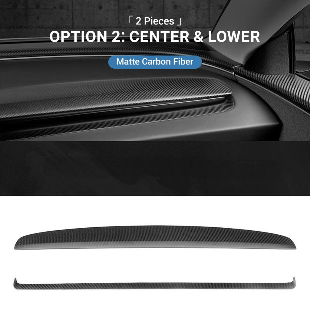 Real Dry Carbon Fiber Dashboard Cover for Model 3 Highland / Model Y Juniper - Teskay