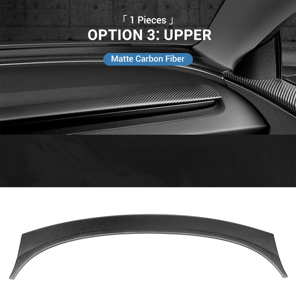 Real Dry Carbon Fiber Dashboard Cover for Model 3 Highland / Model Y Juniper - Teskay