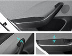 Real Dry Carbon Fiber Door Armrest Cover Overlays for Tesla Model 3 Highland - Teskay