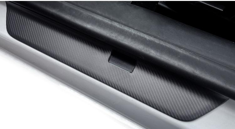 Real Dry Carbon Fiber Door Sill Strip Overlay for Tesla Model 3/Y - Teskay