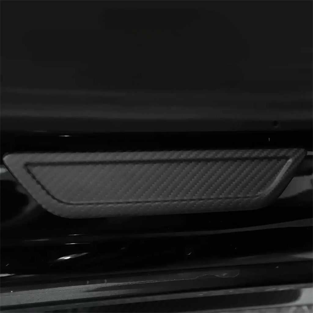 Real Dry Carbon Fiber Door Sill Strip Overlay for Tesla Model 3/Y - Teskay