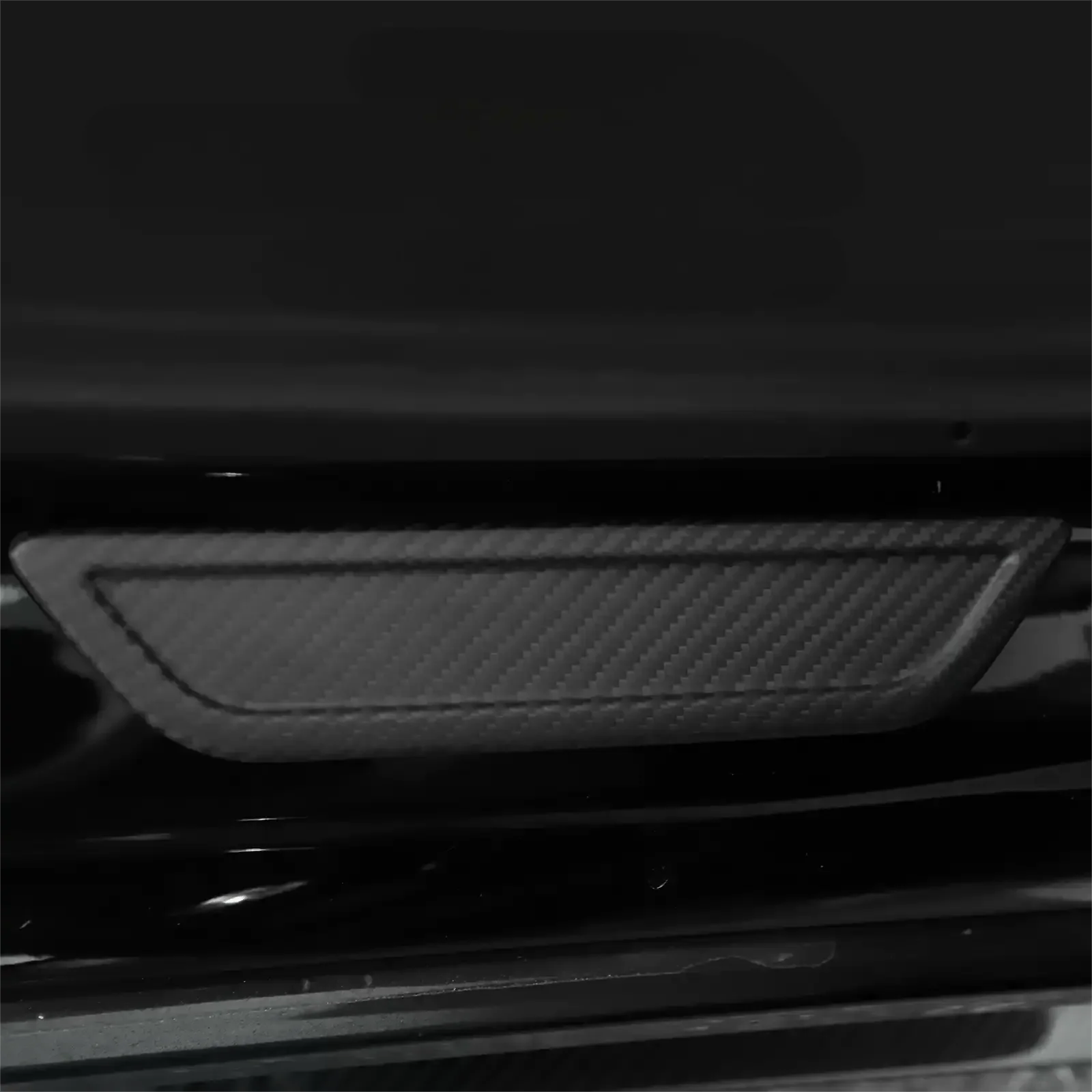 Real Dry Carbon Fiber Door Sill Strip Overlay for Tesla Model 3/Y - Teskay