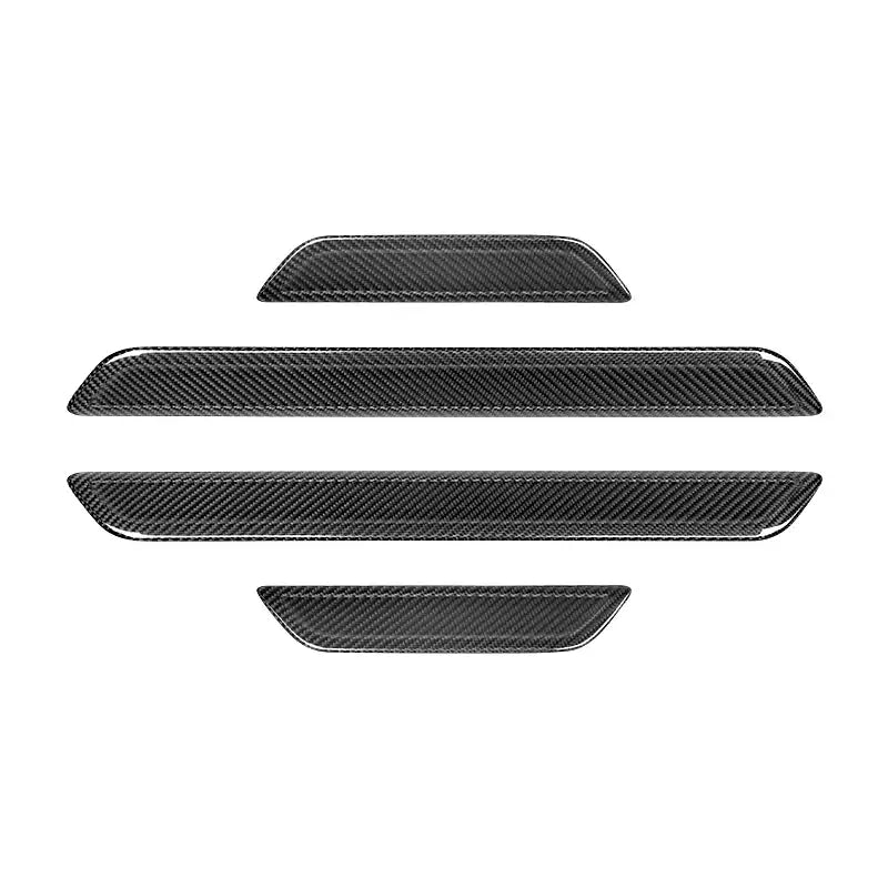 Real Dry Carbon Fiber Door Sill Strip Overlay for Tesla Model 3/Y - Teskay
