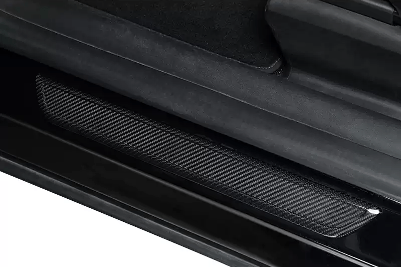 Real Dry Carbon Fiber Door Sill Strip Overlay for Tesla Model 3/Y - Teskay