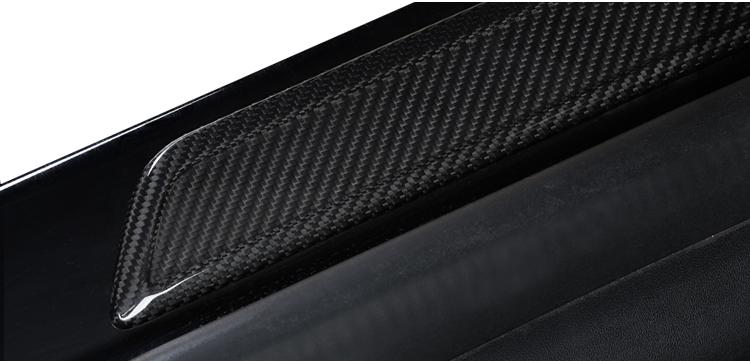 Real Dry Carbon Fiber Door Sill Strip Overlay for Tesla Model 3/Y - Teskay