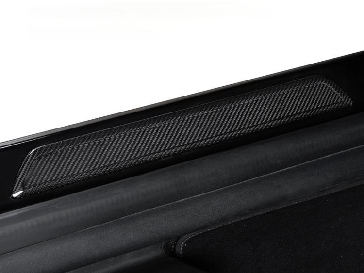 Real Dry Carbon Fiber Door Sill Strip Overlay for Tesla Model 3/Y - Teskay
