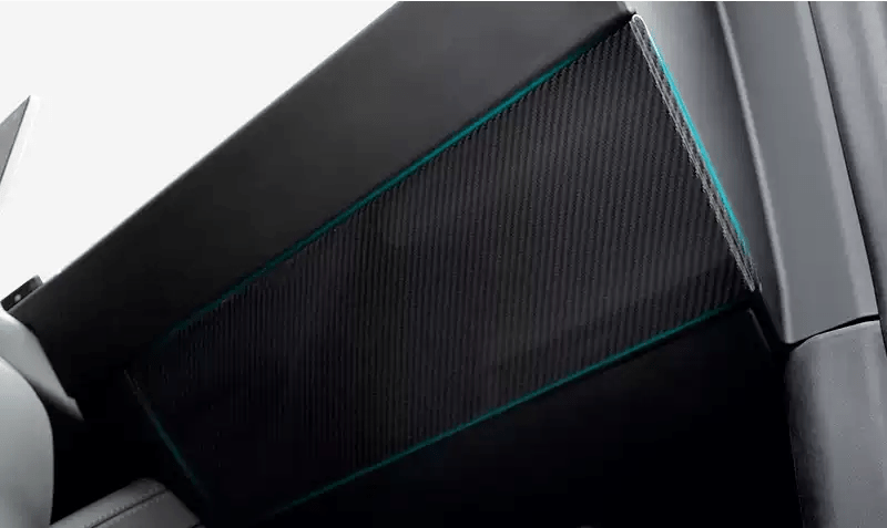 Real Dry Carbon Fiber Glove Box Cover Overlay for Tesla Model Y / 3-Teskay
