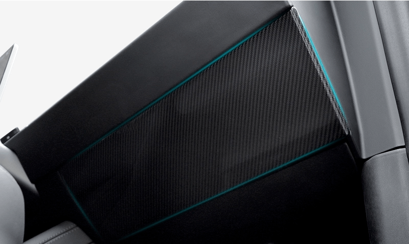 Real Dry Carbon Fiber Glove Box Cover Overlay for Tesla Model Y / 3-Teskay