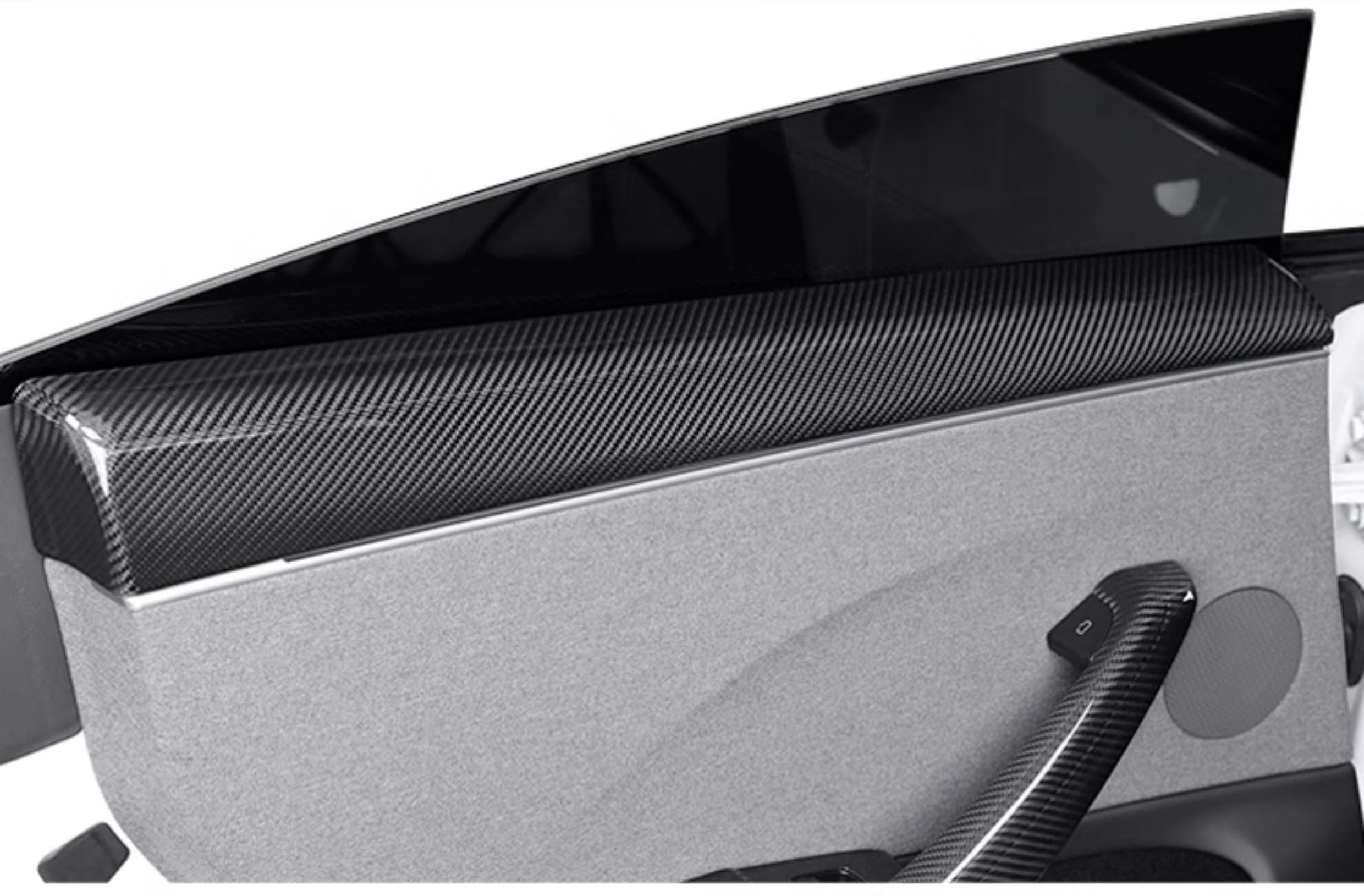 Real Dry Carbon Fiber Upper Door Trim for Model 3 Highland / Model Y Juniper - Teskay