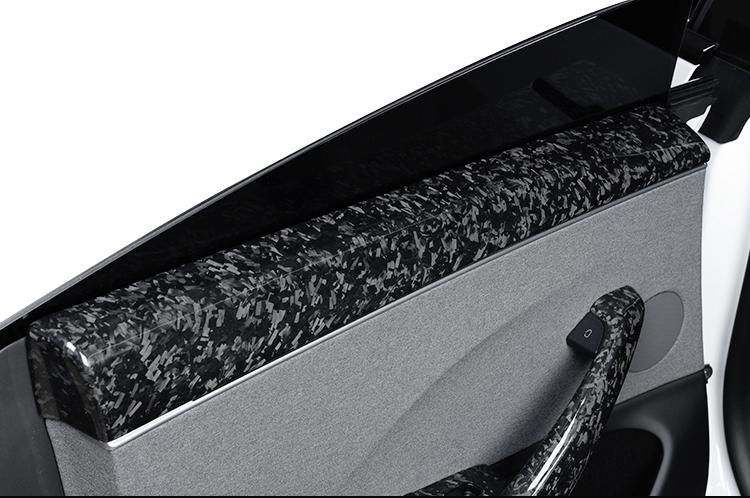 Real Dry Carbon Fiber Upper Door Trim for Model 3 Highland / Model Y Juniper - Teskay
