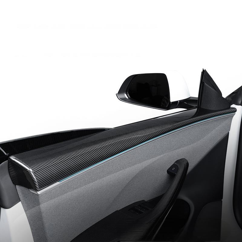 Real Dry Carbon Fiber Upper Door Trim for Model 3 Highland / Model Y Juniper - Teskay