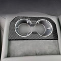 Rear Cup Holder Frame Dry Carbon Fiber Overlay for Tesla Model S/X 2023+ Glossy