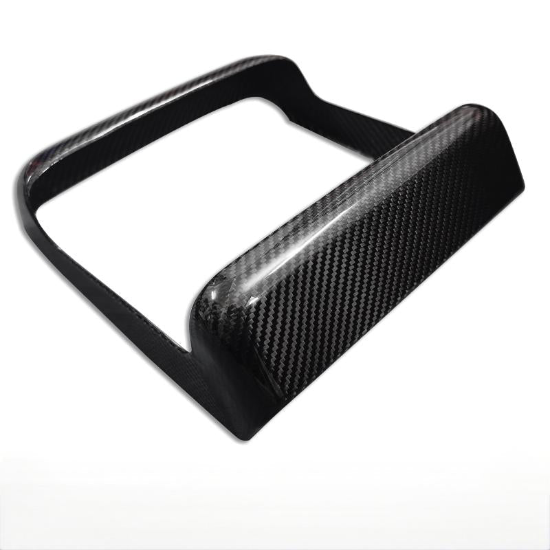 Rear Screen Air Outlet Frame Dry Carbon Fiber Overlay for Tesla Model S/X 2021+