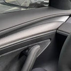 Repalcement Real Carbon Fiber Front Door Trim Panel  for Tesla Model 3 / Y 2021-2023 - Teskay