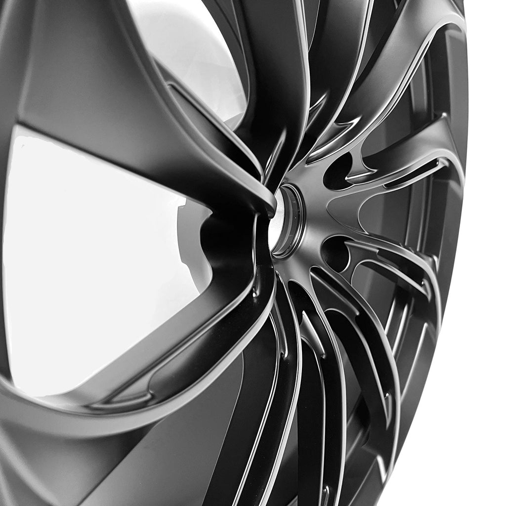 Rims for Model 3/Y【18' Glossy black Set of 4】Surprise gifts on US