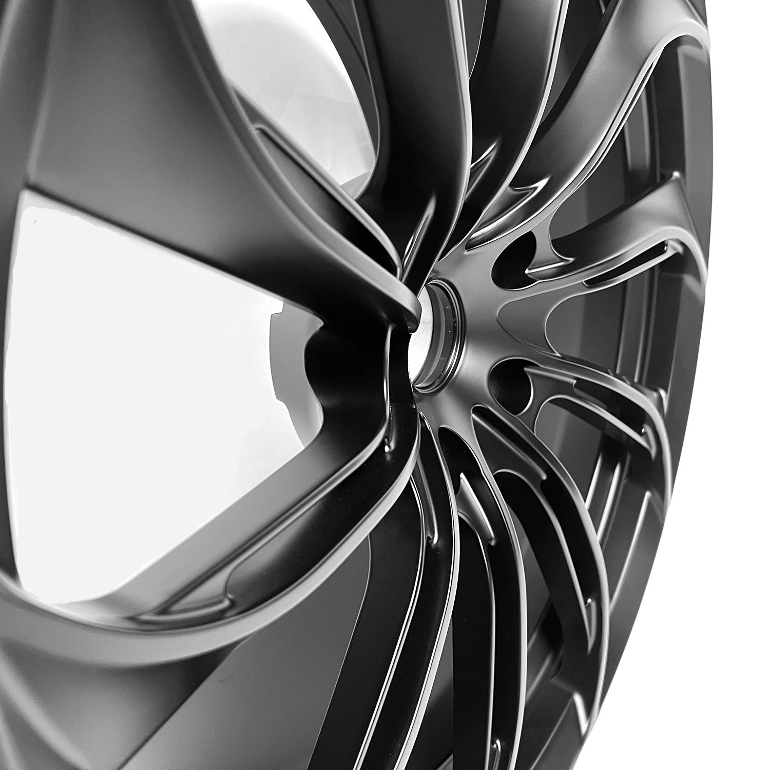 Rims for Model 3/Y【18' Glossy black Set of 4】Surprise gifts on US