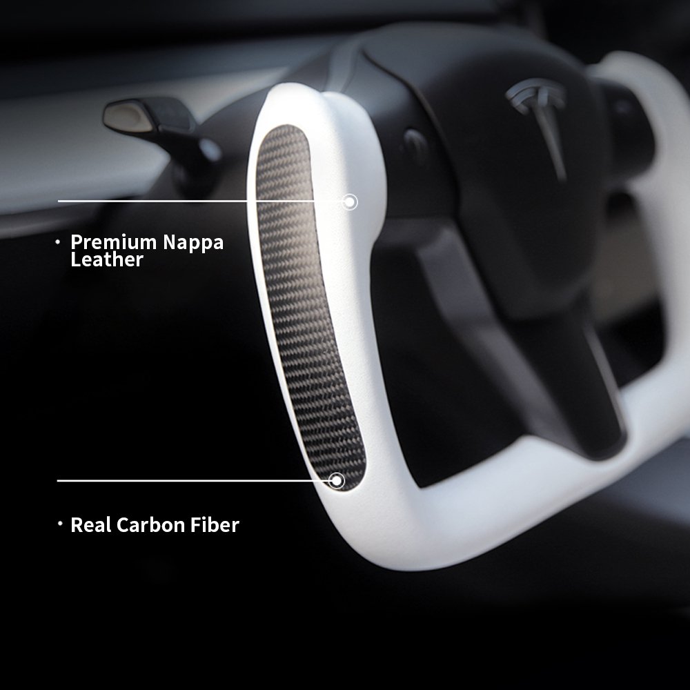 Yoke Carbon Fiber Steering Wheel for Model 3 / Y - Teskay
