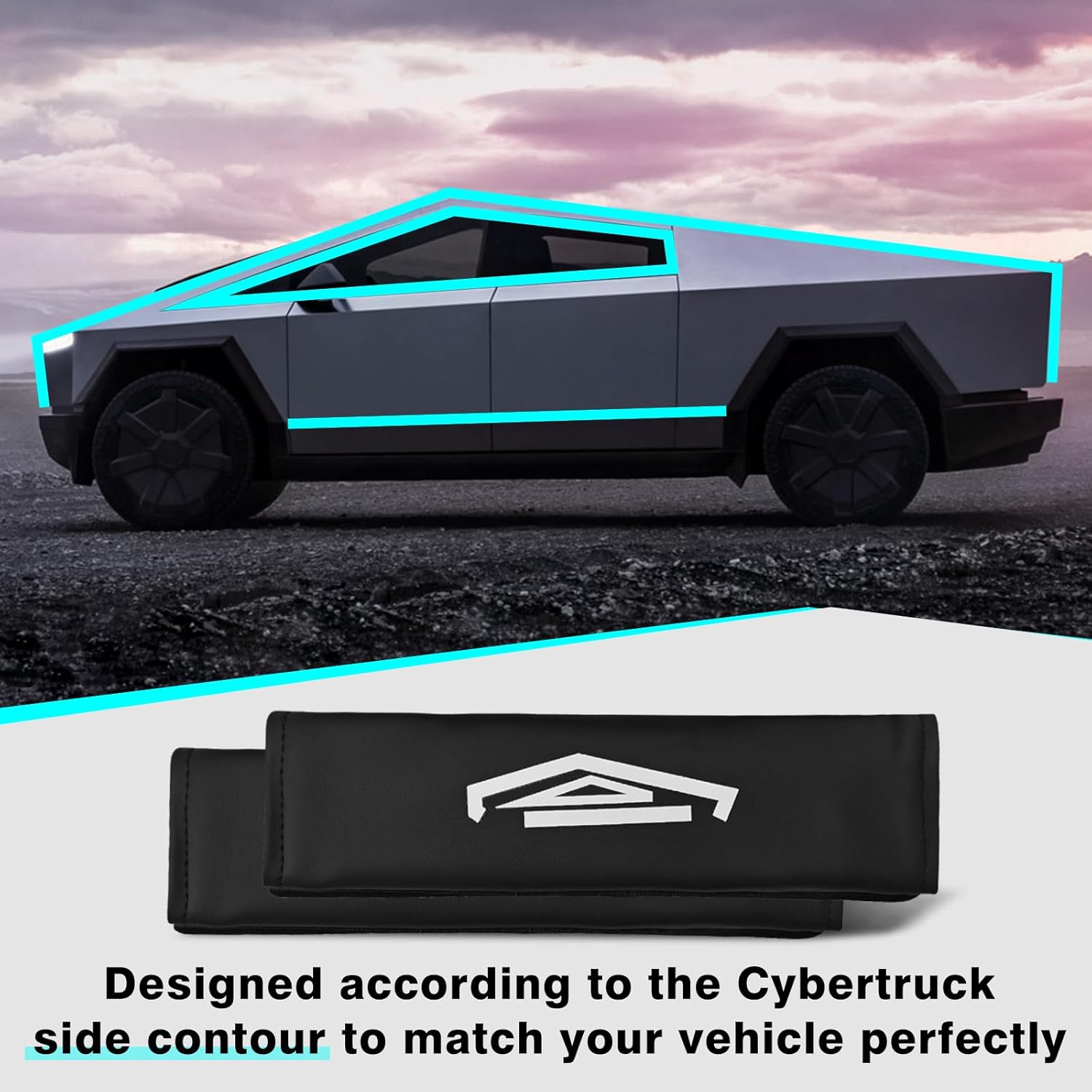 Seat Belt Pads for Tesla Cybertruck (2 PCS) - Teskay