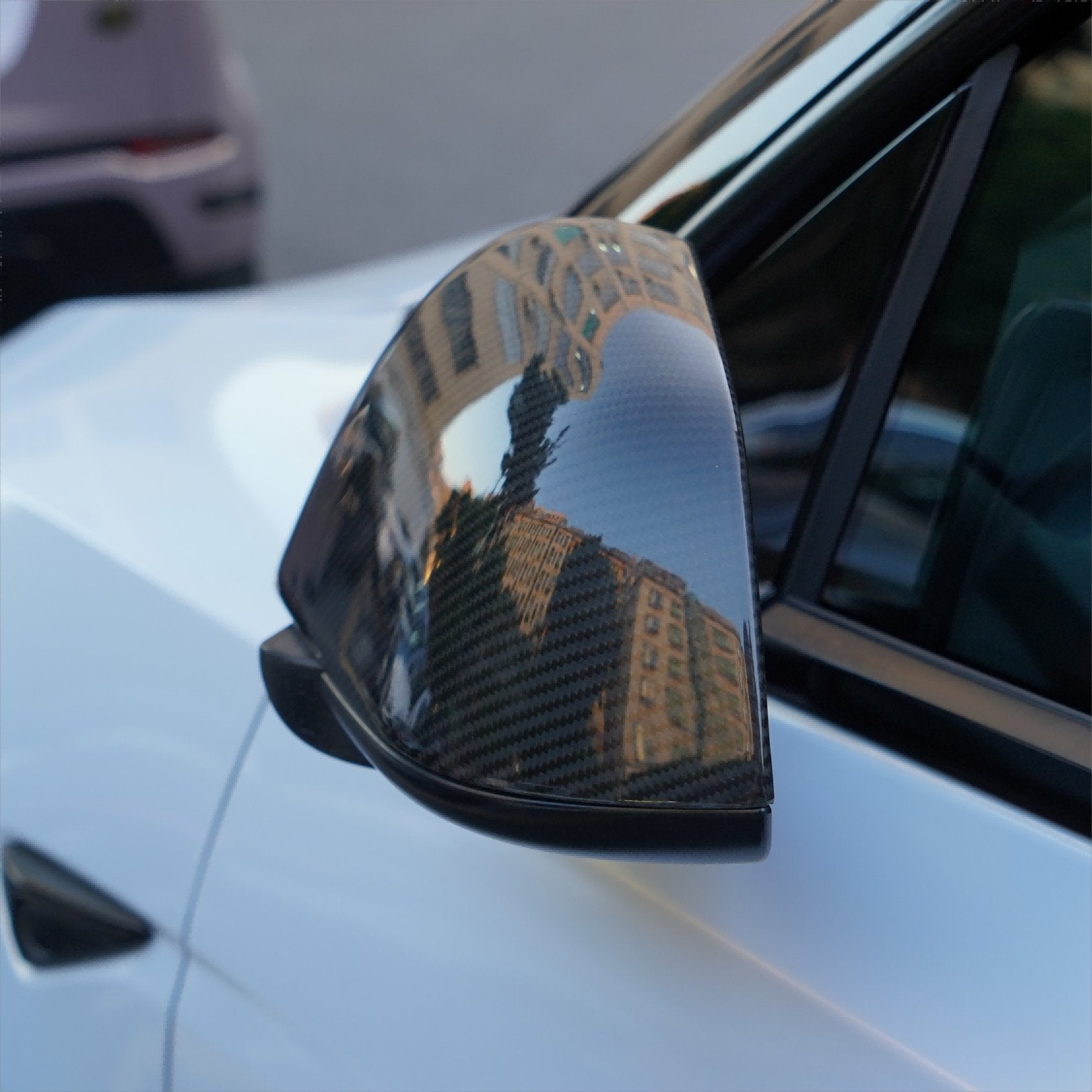 Tesla Model 3/Y Highland Carbon Fiber Side Mirror Caps (OEM Style) - Teskay