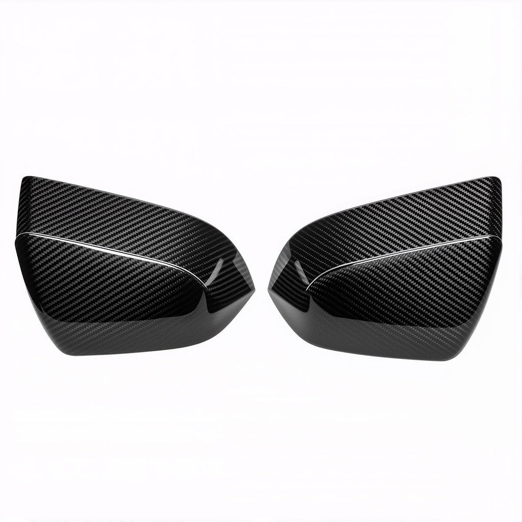 Tesla Model Y Juniper Dry Carbon Fiber Side Mirror Covers (OEM Style) - Teskay
