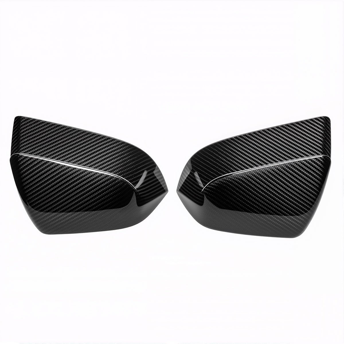 Tesla Model Y Juniper Dry Carbon Fiber Side Mirror Covers (OEM Style) - Teskay
