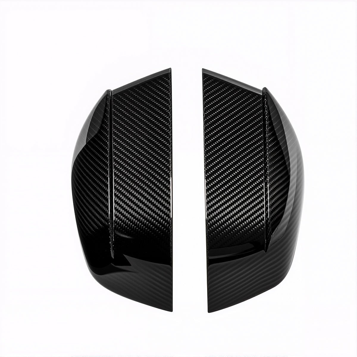 Tesla Model Y Juniper Dry Carbon Fiber Side Mirror Covers (OEM Style) - Teskay