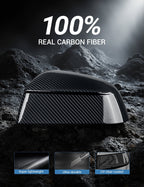 Tesla Model Y Juniper Dry Carbon Fiber Side Mirror Covers (OEM Style) - Teskay