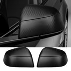 Tesla Model Y Juniper Dry Carbon Fiber Side Mirror Covers (OEM Style) - Teskay