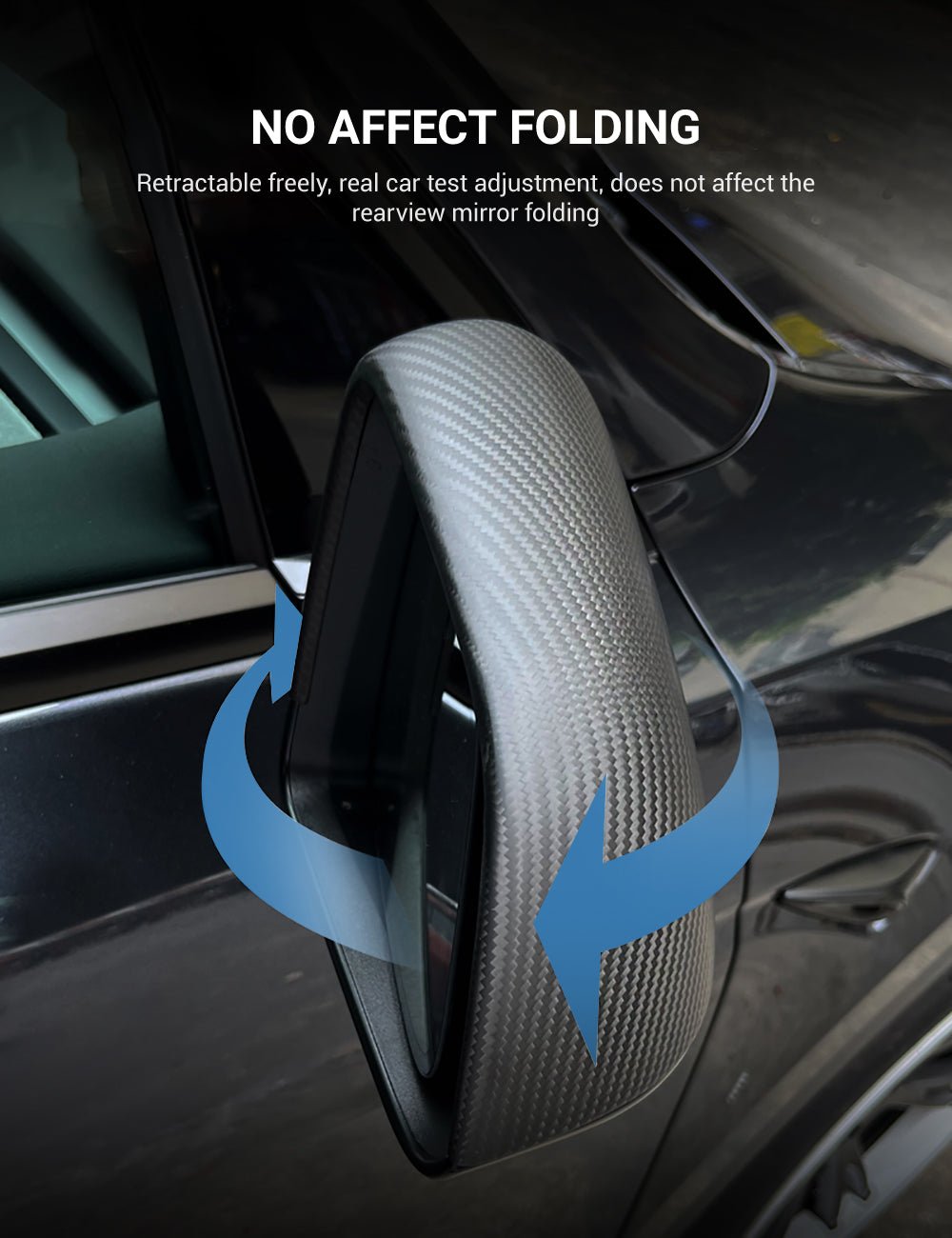 Tesla Model S/X Dry Carbon Fiber OEM-Style Side Mirror Covers - Teskay
