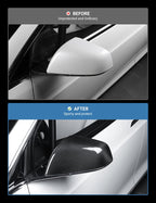 Tesla Model S/X Dry Carbon Fiber OEM-Style Side Mirror Covers - Teskay