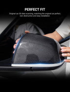 Tesla Model S/X Dry Carbon Fiber OEM-Style Side Mirror Covers - Teskay