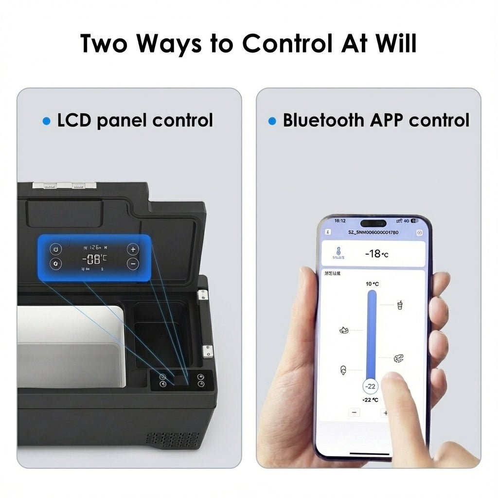 Smart Portable Trunk Freezer for Tesla Model X | Bluetooth App & LCD Control