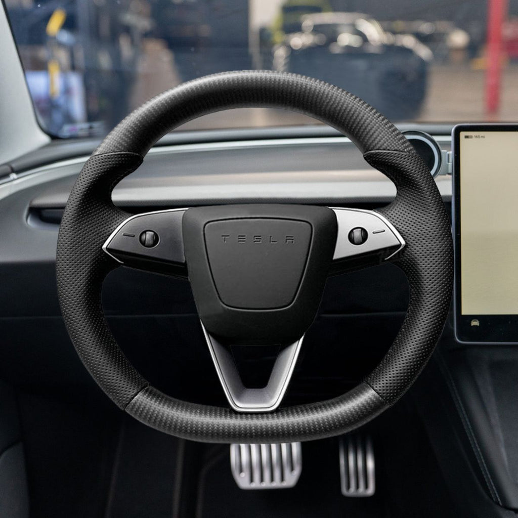 Sport Carbon Fiber Steering Wheel Replacement for Model 3 Highland & Model Y Juniper - Teskay